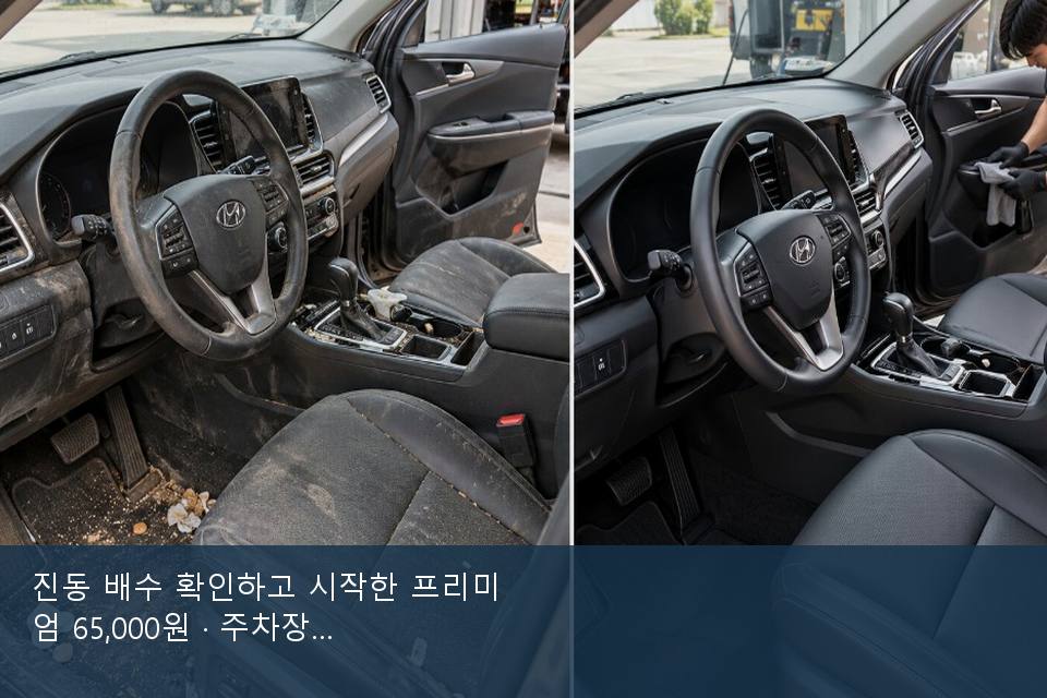 진동 배수 확인하고 시작한 프리미엄 65,000원 · 주차장에서 부른 날