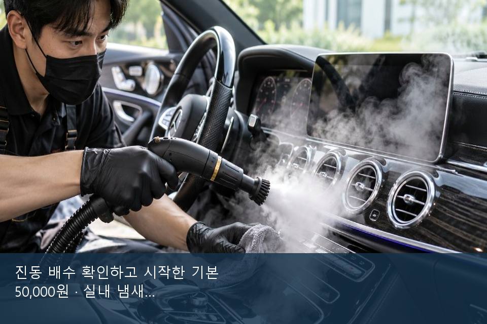 진동 배수 확인하고 시작한 기본 50,000원 · 실내 냄새를 연 기록