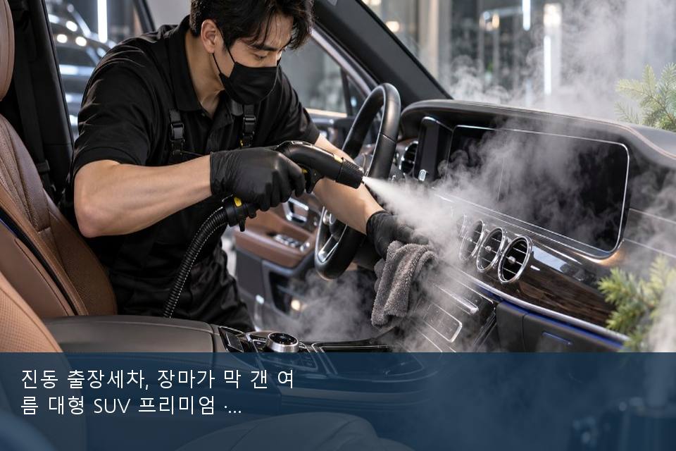진동 출장세차, 장마가 막 갠 여름 대형 SUV 프리미엄 · 차종 기준 금액